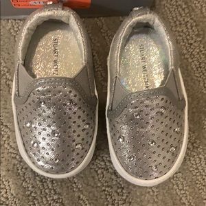 Stuart Weitzman baby girl silver shoes size 2